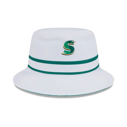 This is a Stinger LIV Golf 2025 White Bucket Hat 2