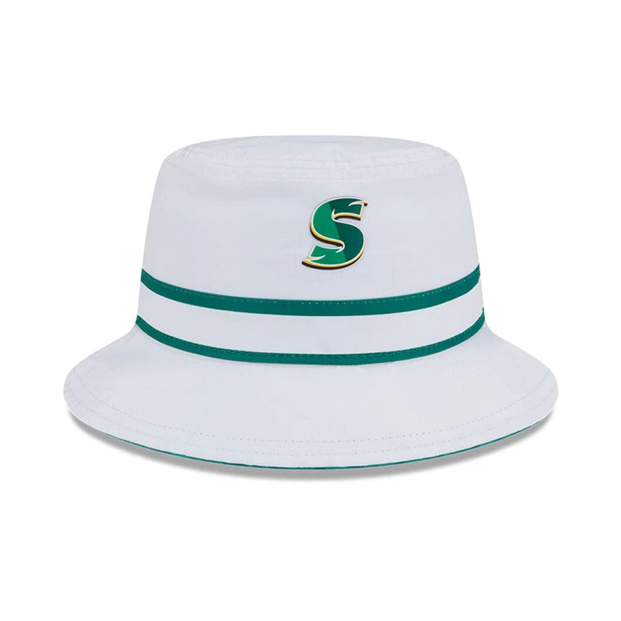 This is a Stinger LIV Golf 2025 White Bucket Hat 2