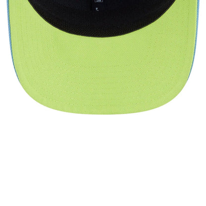 This is a LIV Golf 2025 Pastel Blue 9SEVENTY Stretch Snap Adjustable Cap 2