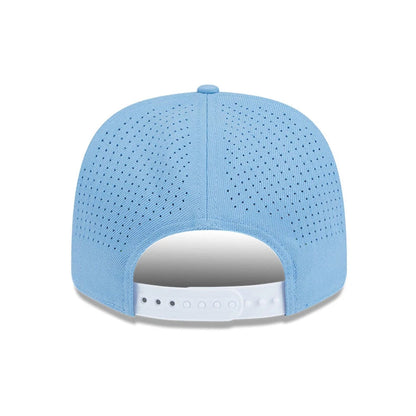 This is a LIV Golf 2025 Pastel Blue 9SEVENTY Stretch Snap Adjustable Cap 7