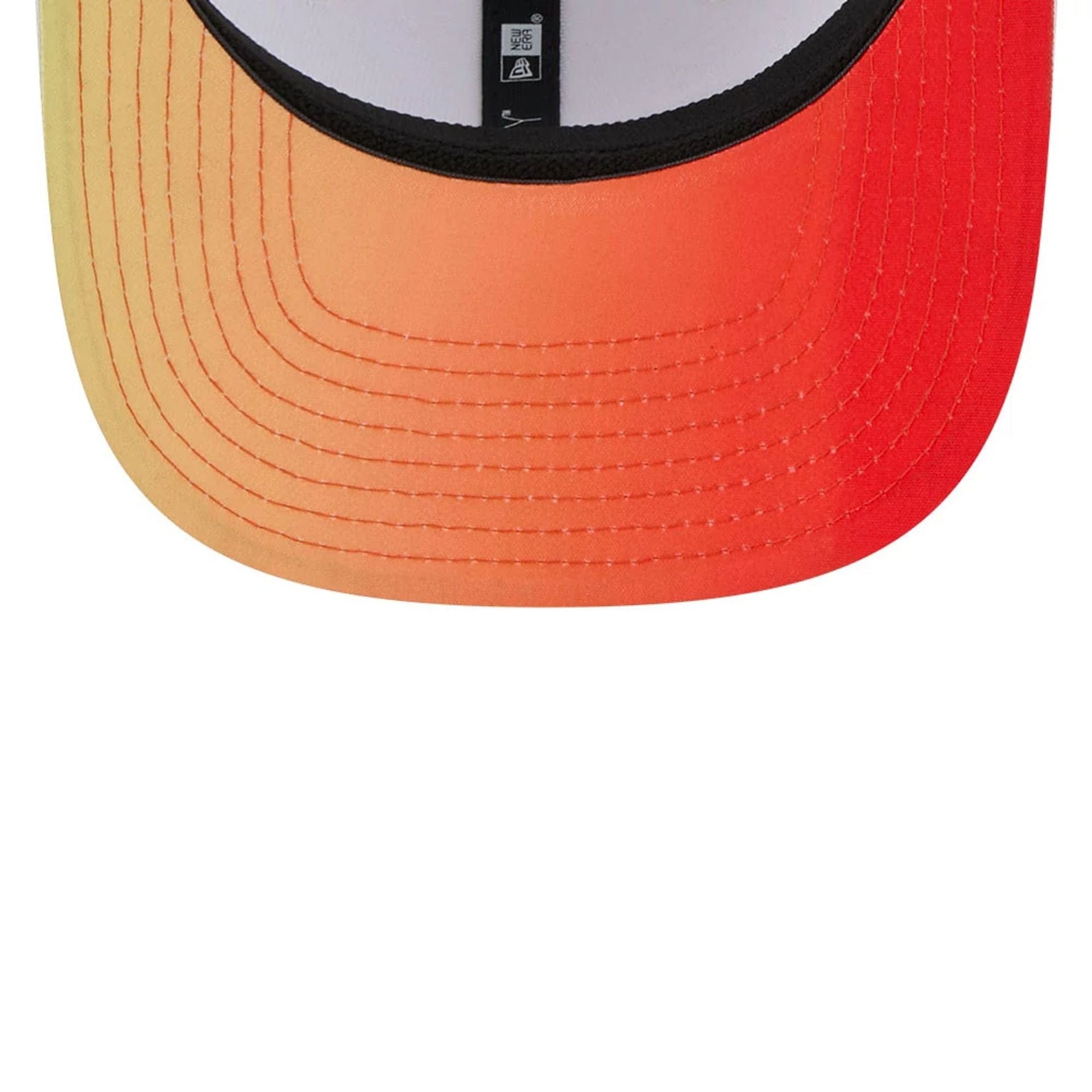 This is a Fireballs LIV Golf 2025 White 9SEVENTY Stretch Snap Adjustable Cap 2