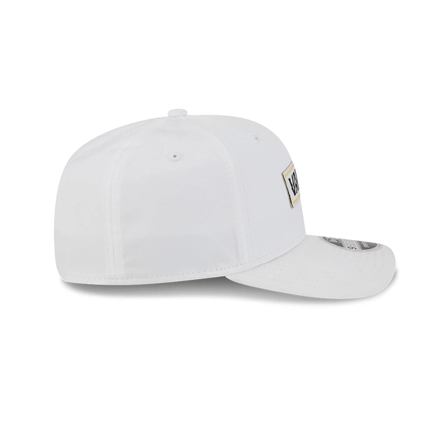 This is a Fireballs LIV Golf 2025 White 9SEVENTY Stretch Snap Adjustable Cap 6