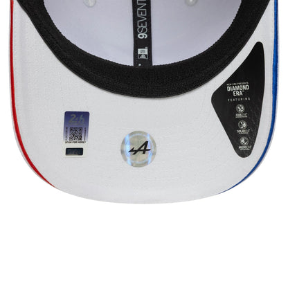 This is a Alpine Racing Le Mans White 9SEVENTY Stretch Snap Adjustable Cap 6