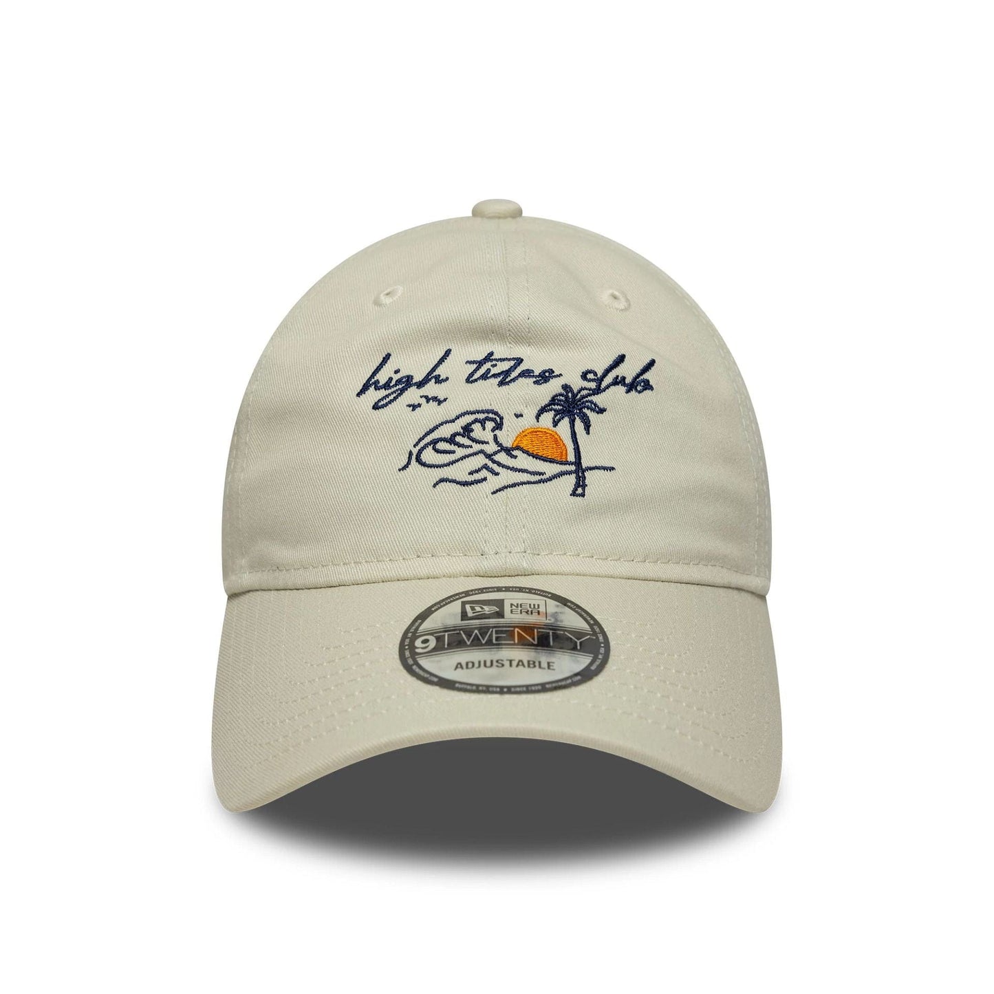 This is a New Era Beach Icon Light Beige 9TWENTY Adjustable Cap 2