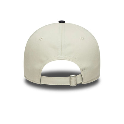 This is a New Era Tennis Cream & Navy 9TWENTY Adjustable Cap 6