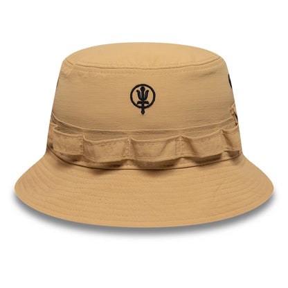 This is a Thrudark x New Era Ripstop Beige Adventure Bucket Hat 1