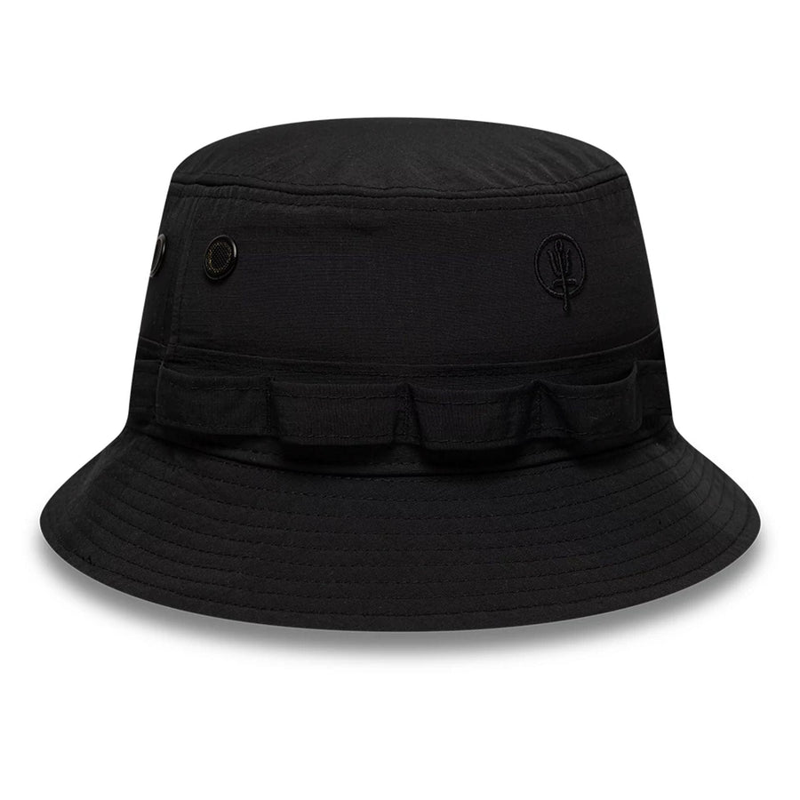 This is a Thrudark x New Era Ripstop Black Adventure Bucket Hat 2