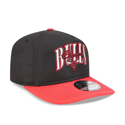 This is a Chicago Bulls Dual Logo Black Golfer Adjustable Cap 3