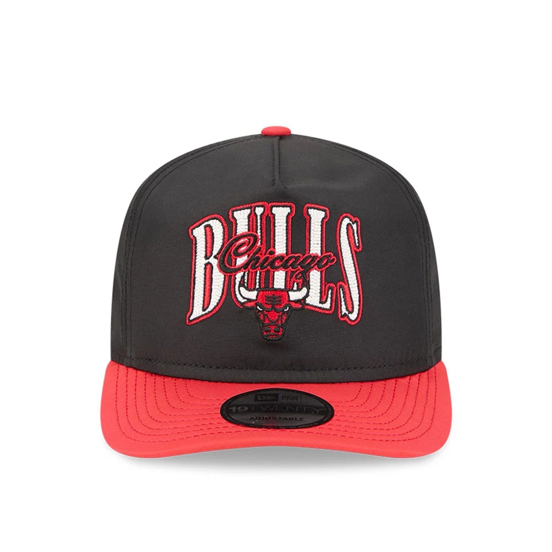 This is a Chicago Bulls Dual Logo Black Golfer Adjustable Cap 2