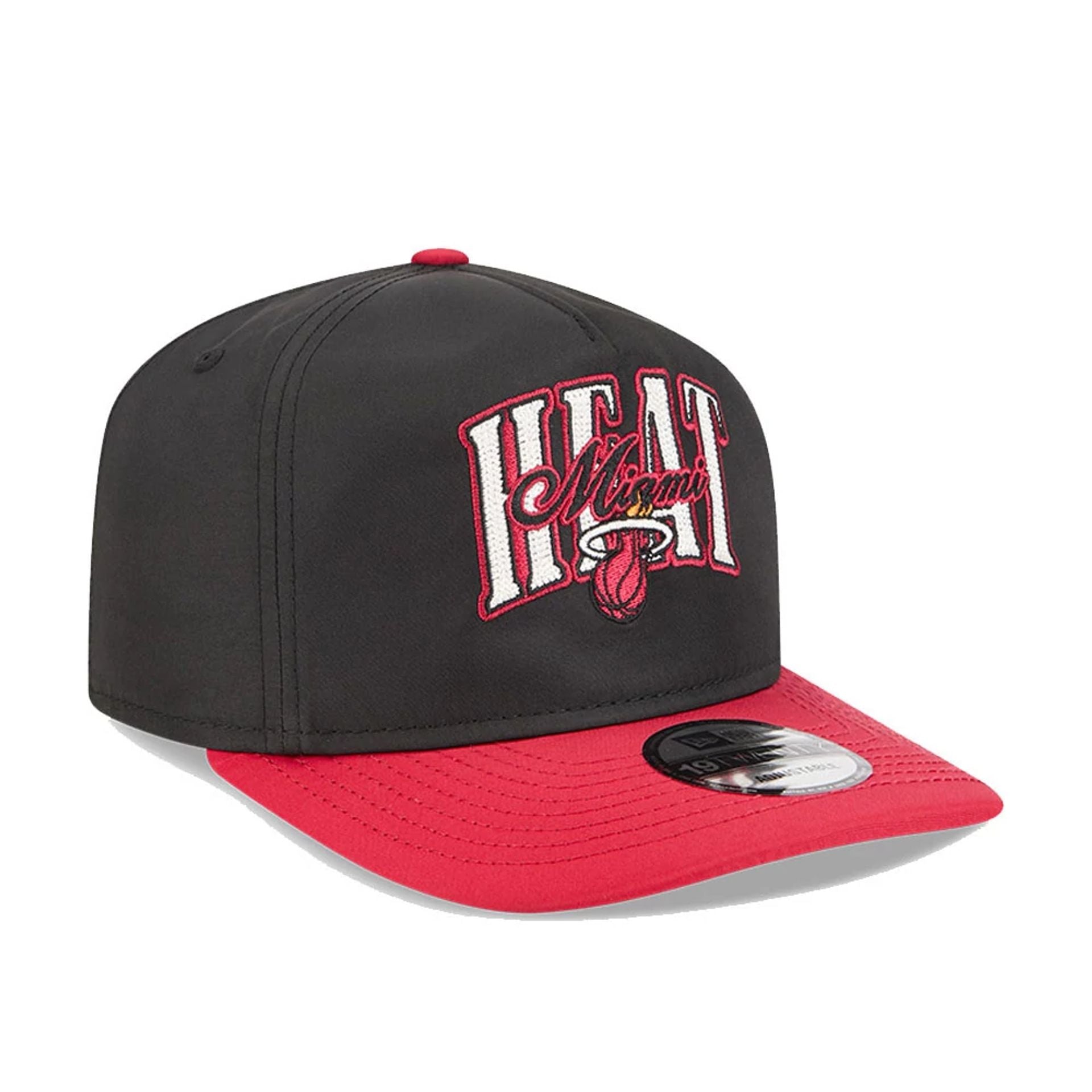 This is a Miami Heat Dual Logo Black Golfer Adjustable Cap 3