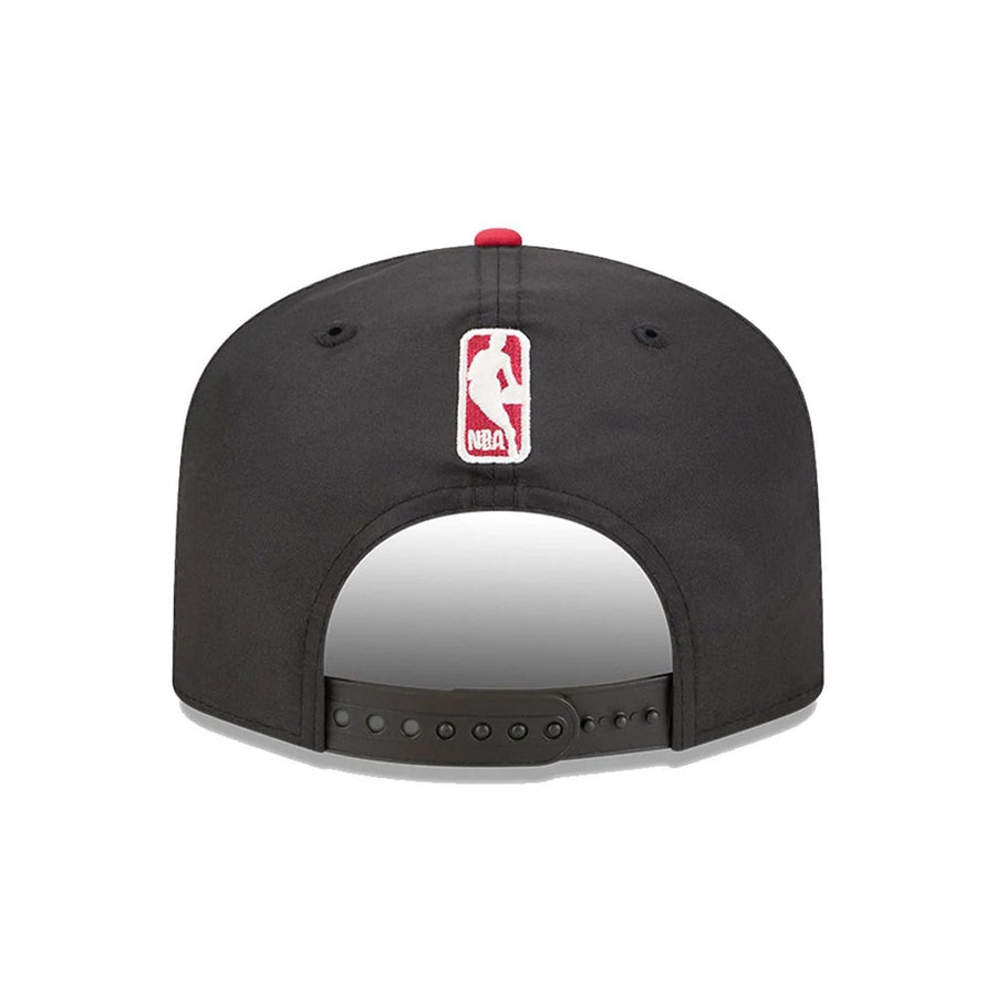 This is a Miami Heat Dual Logo Black Golfer Adjustable Cap 4