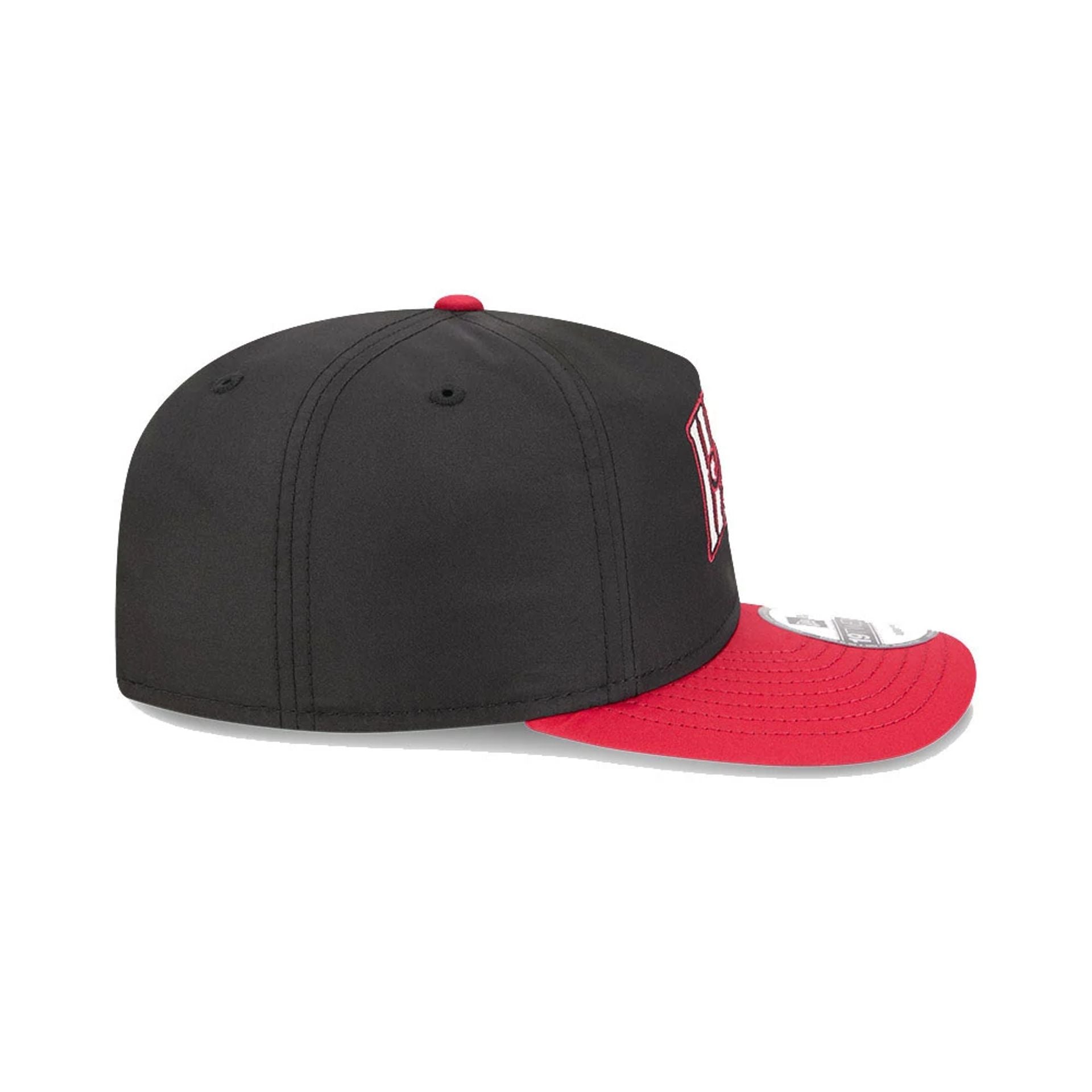 This is a Miami Heat Dual Logo Black Golfer Adjustable Cap 6