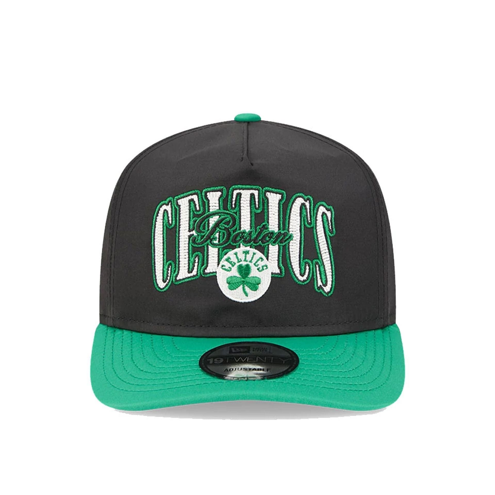 This is a Boston Celtics Dual Logo Green Golfer Adjustable Cap 2