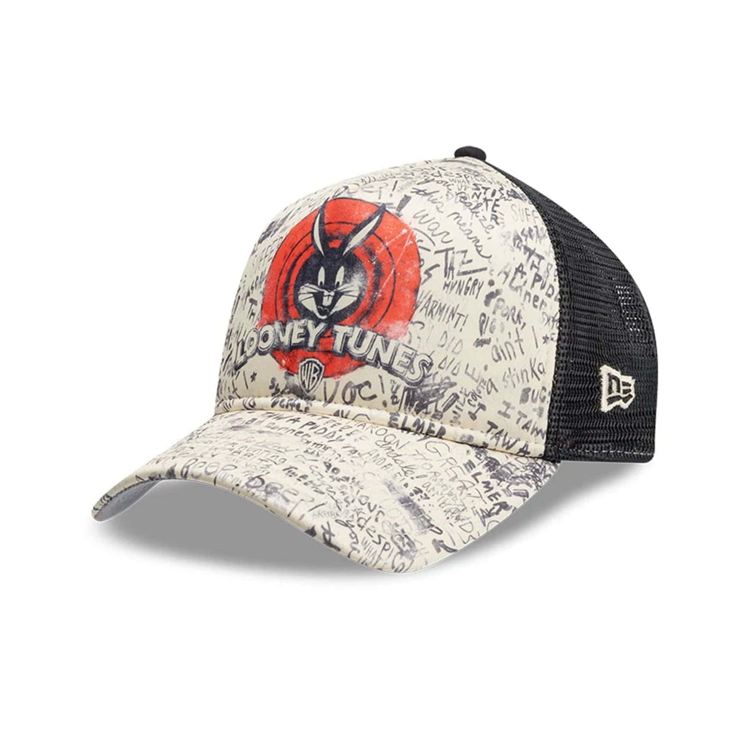 This is a Bugs Bunny Looney Tunes Cream 9FORTY A-Frame Trucker Adjustable Cap 1