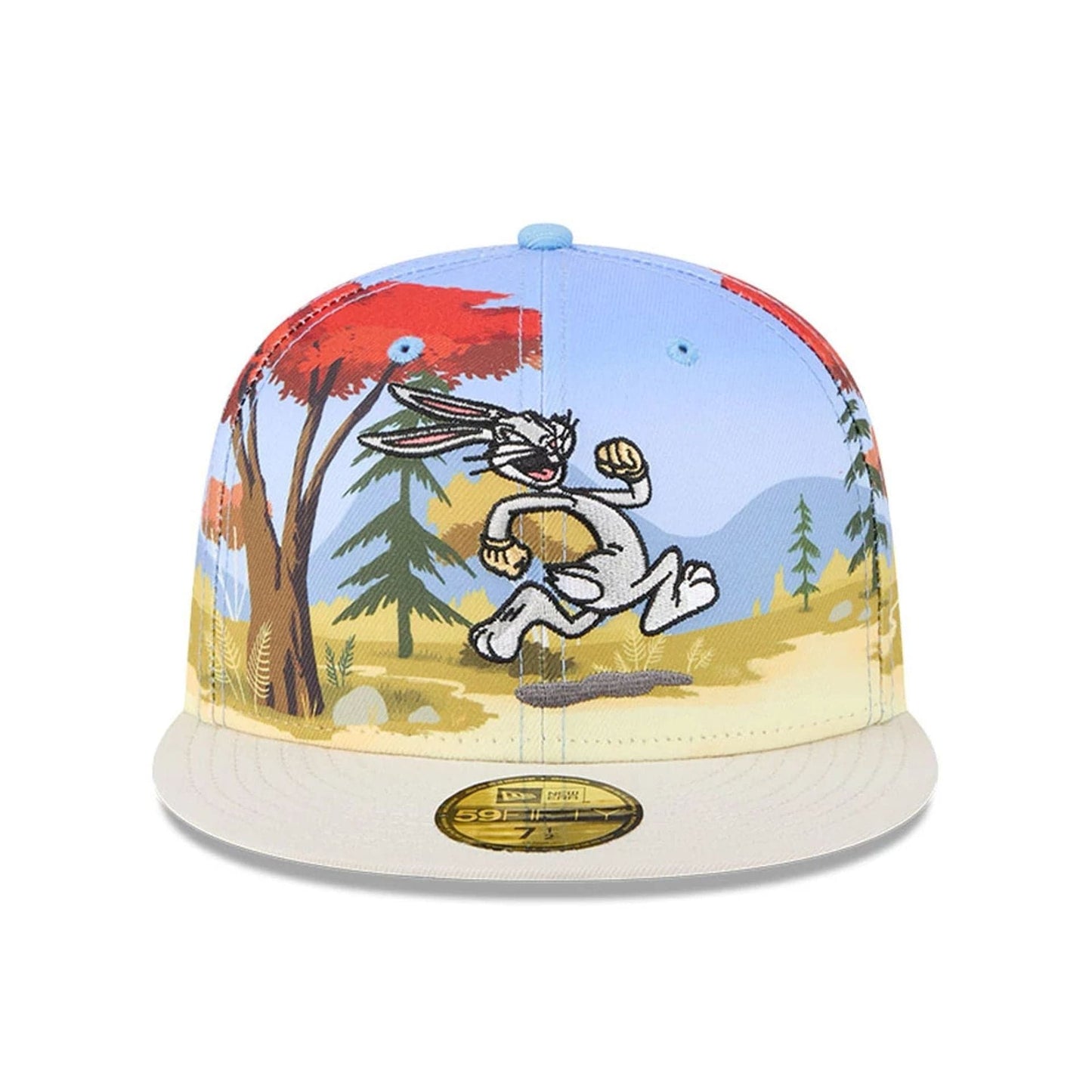 This is a Multi Character Looney Tunes Cream 59FIFTY Fitted Cap 3