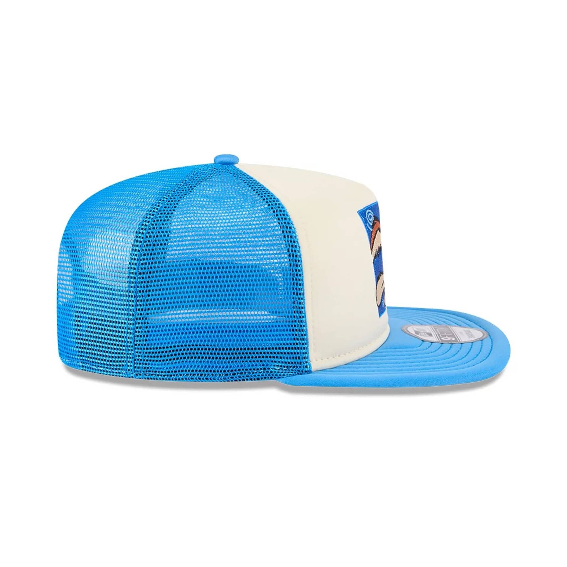 This is a Multi Character Looney Tunes Blue 9FIFTY A-Frame Trucker Adjustable Cap 6
