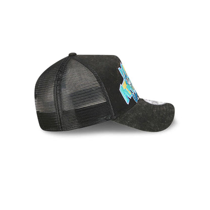 This is a Multi Character Looney Tunes Black 9FORTY A-Frame Trucker Adjustable Cap 6