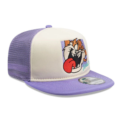 This is a Taz Looney Tunes Purple 9FIFTY A-Frame Trucker Adjustable Cap 4