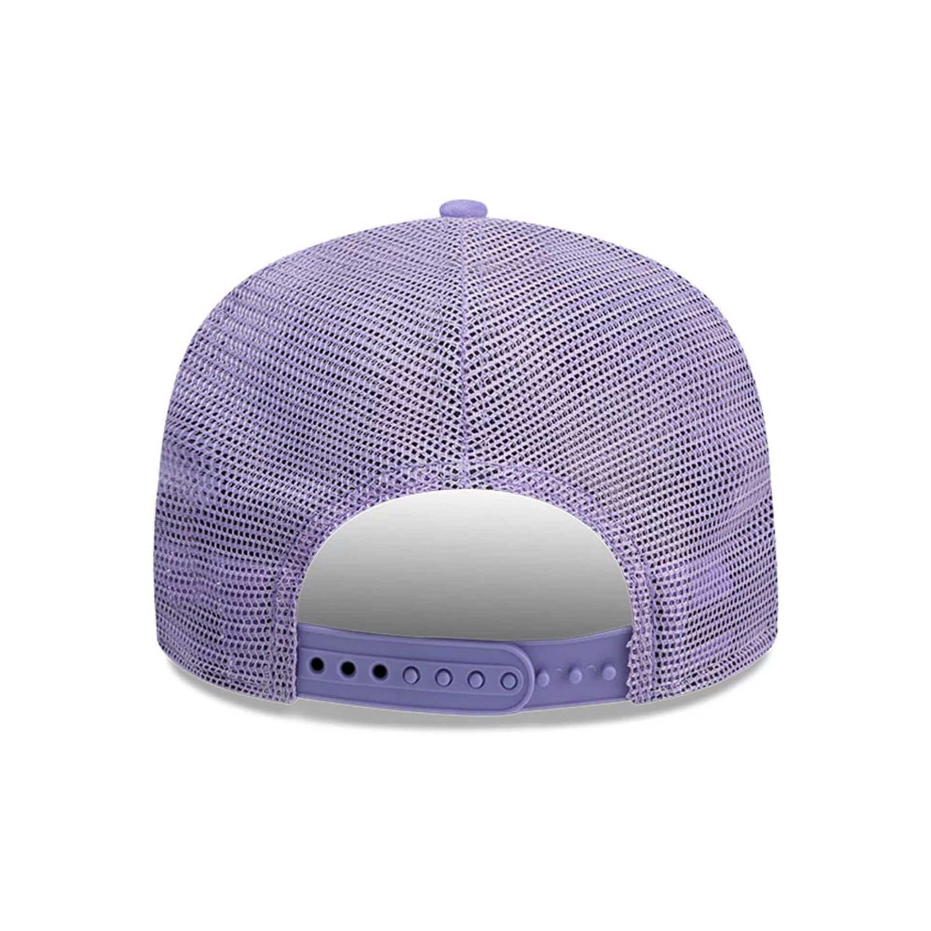 This is a Taz Looney Tunes Purple 9FIFTY A-Frame Trucker Adjustable Cap 5