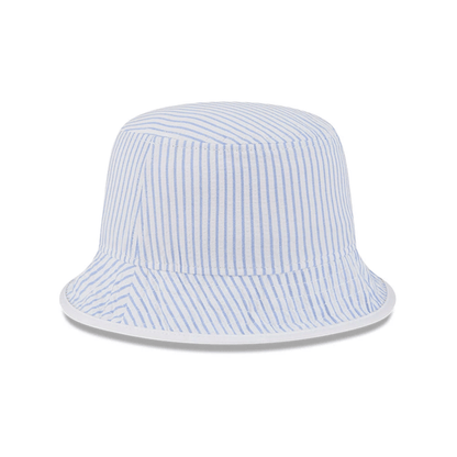 This is a New Era Pinstripe Pastel Blue Bucket Hat 3