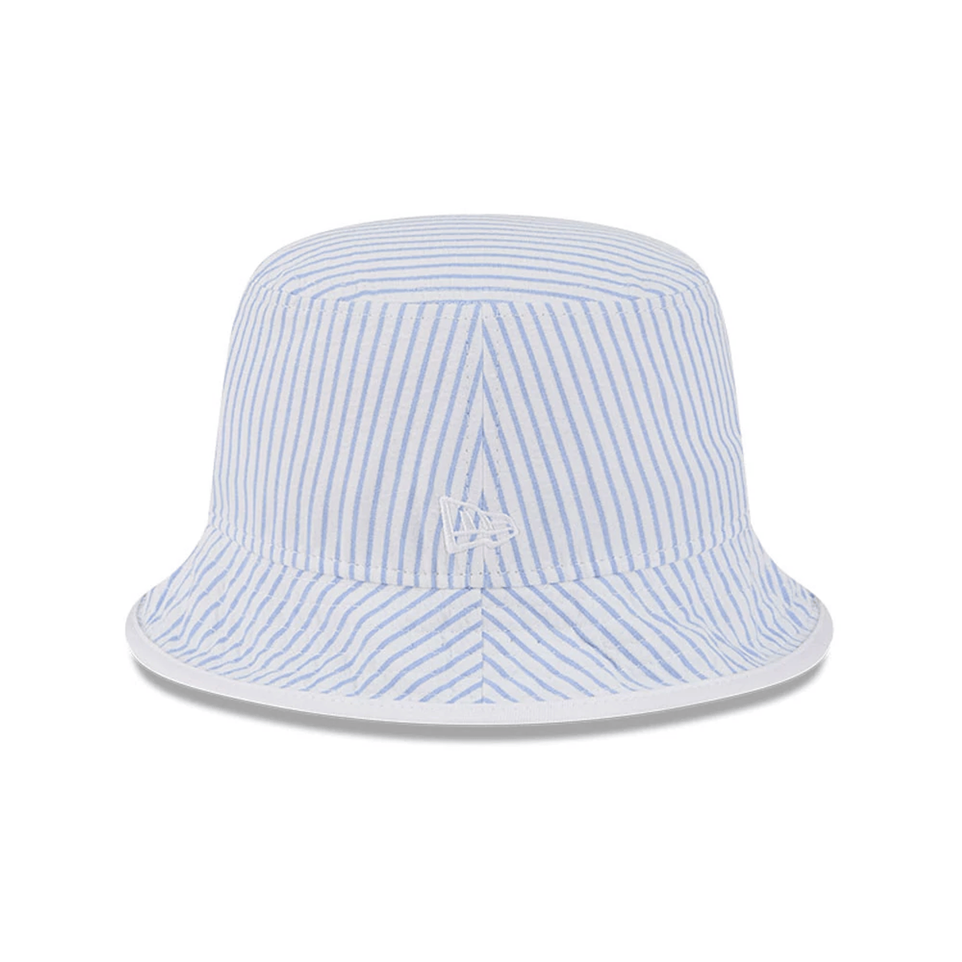 This is a New Era Pinstripe Pastel Blue Bucket Hat 2
