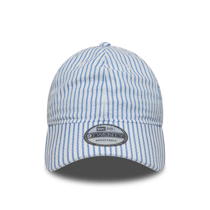 This is a New Era Pinstripe Pastel Blue 9TWENTY Adjustable Cap 2