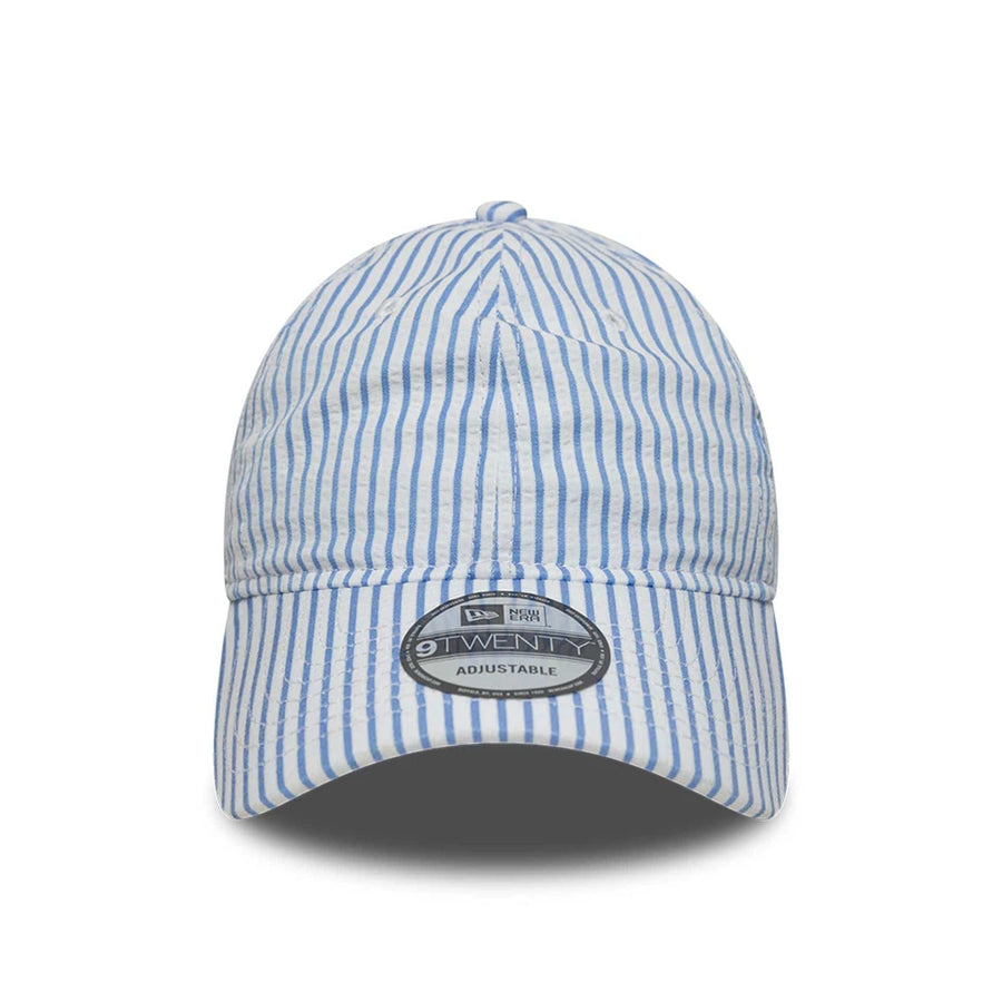 This is a New Era Pinstripe Pastel Blue 9TWENTY Adjustable Cap 2