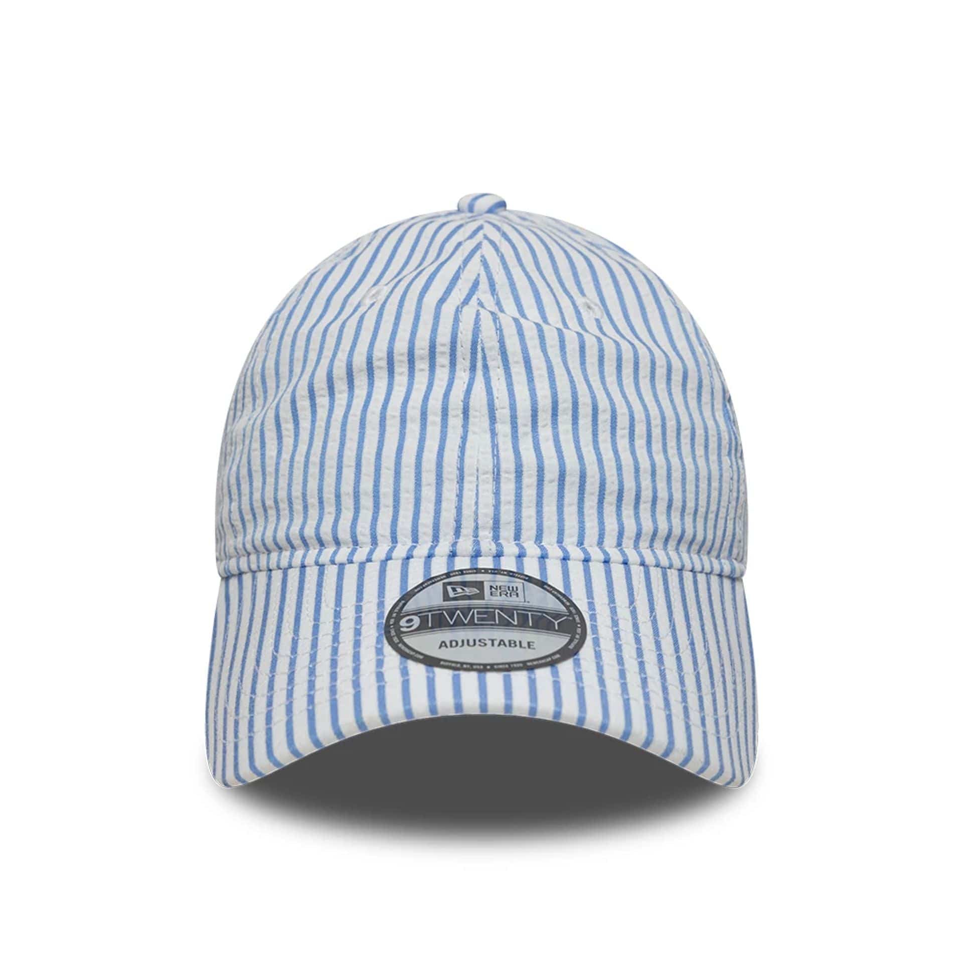 This is a New Era Pinstripe Pastel Blue 9TWENTY Adjustable Cap 2