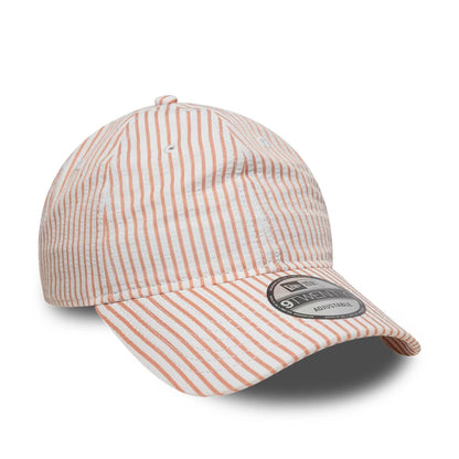 This is a New Era Pinstripe Pastel Orange 9TWENTY Adjustable Cap 3