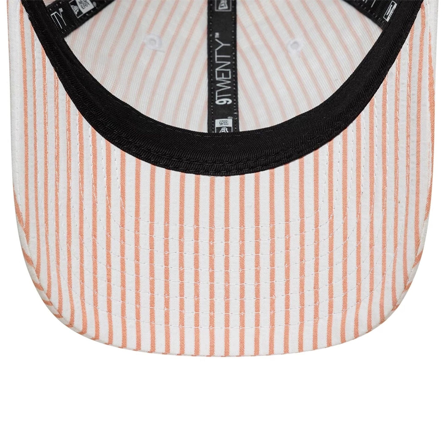 This is a New Era Pinstripe Pastel Orange 9TWENTY Adjustable Cap 7