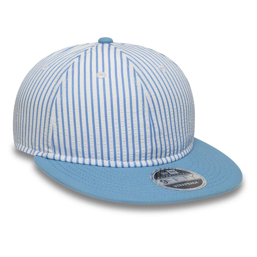 This is a New Era Pinstripe Pastel Blue Retro Crown 9FIFTY Adjustable Cap 5