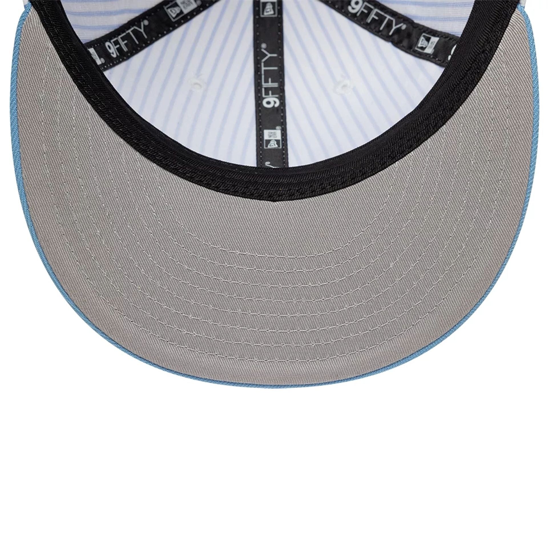 This is a New Era Pinstripe Pastel Blue Retro Crown 9FIFTY Adjustable Cap 2