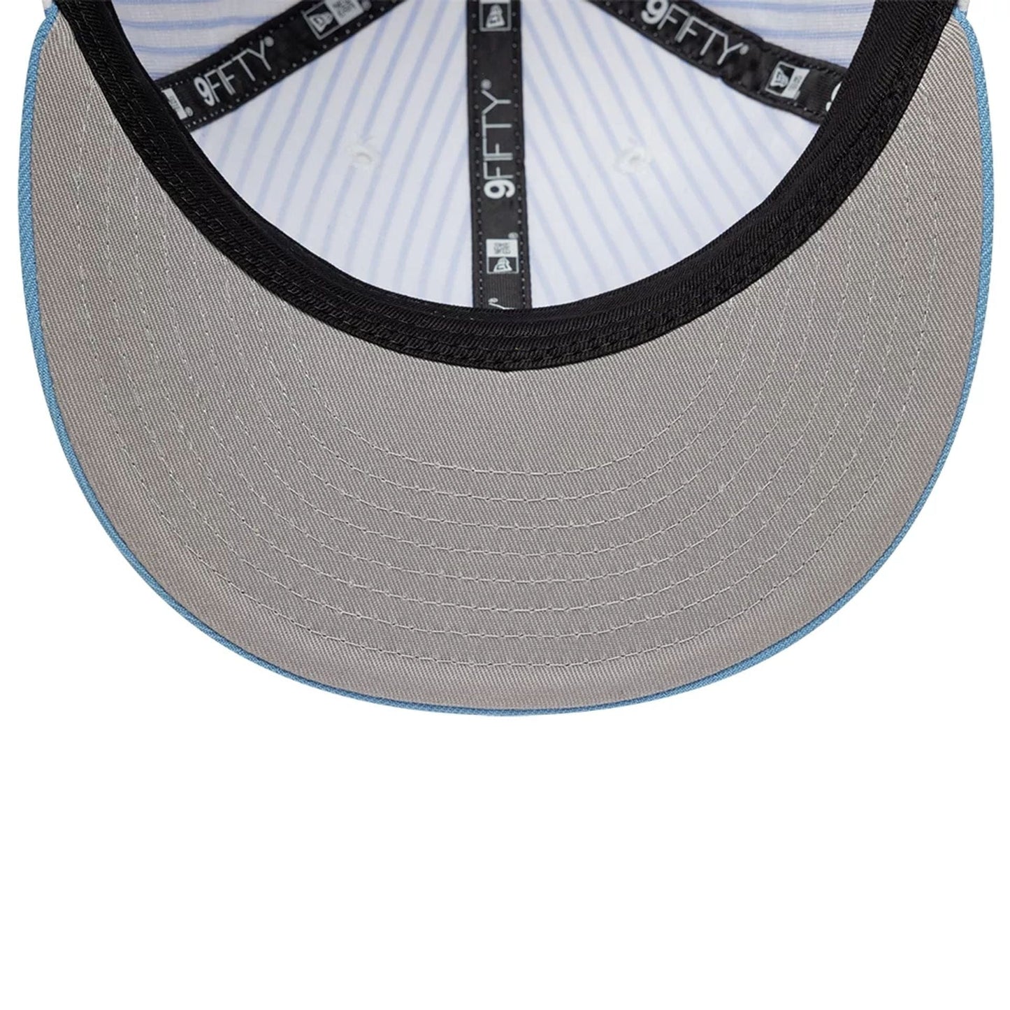 This is a New Era Pinstripe Pastel Blue Retro Crown 9FIFTY Adjustable Cap 2