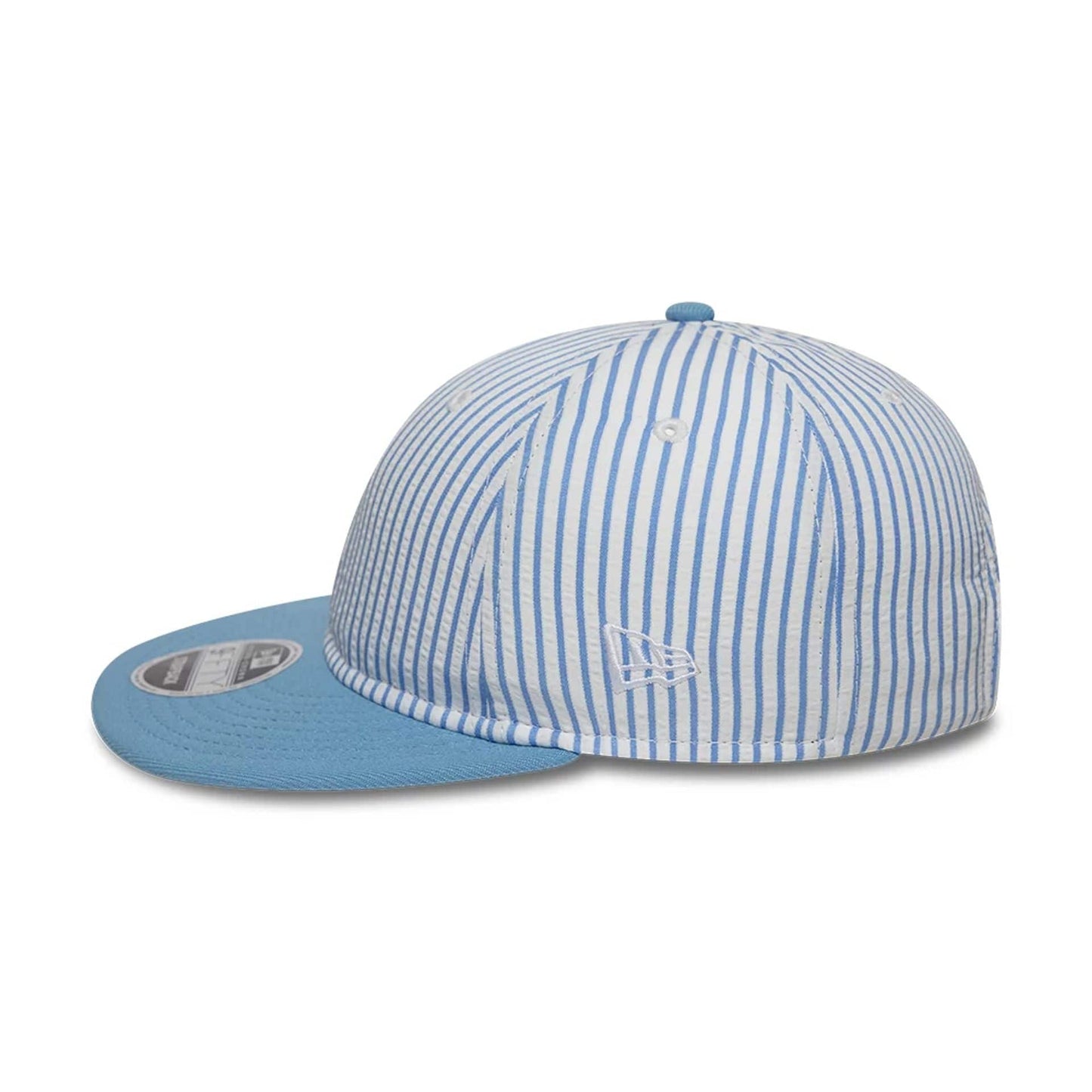 This is a New Era Pinstripe Pastel Blue Retro Crown 9FIFTY Adjustable Cap 6