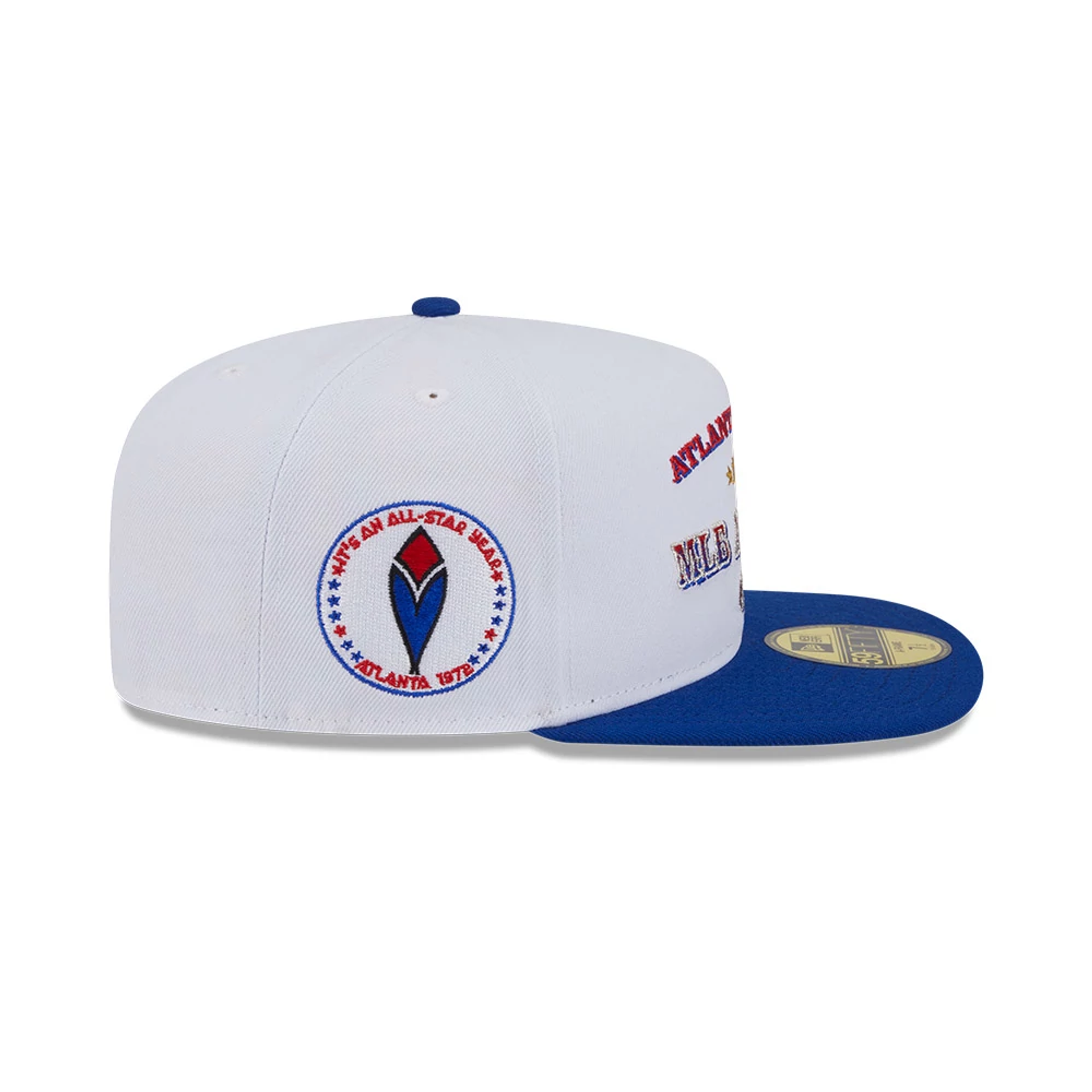 This is a Atlanta Braves Summer Derby White 59FIFTY A-Frame Fitted Cap 5