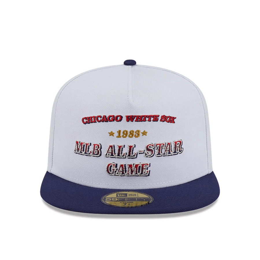 This is a Chicago White Sox Summer Derby White 59FIFTY A-Frame Fitted Cap 3