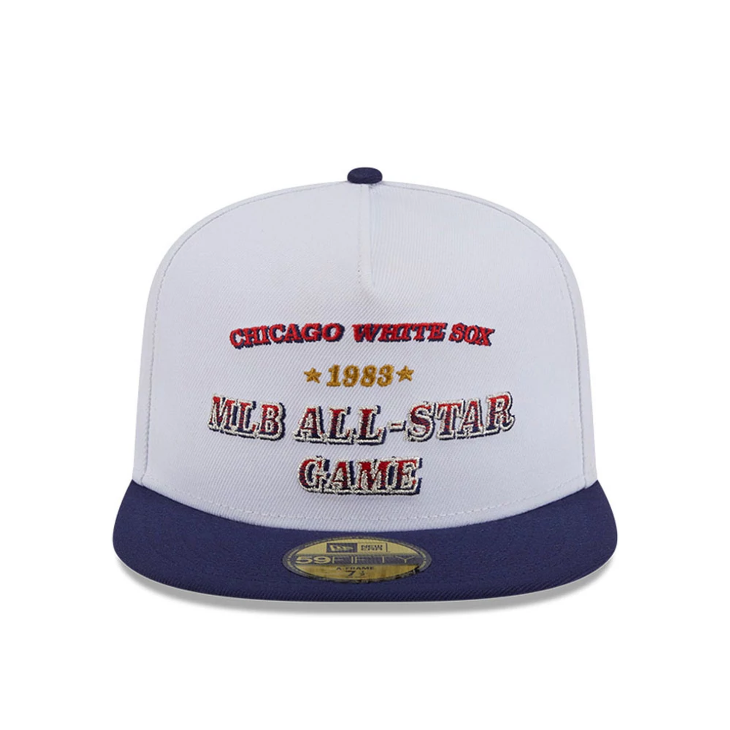 This is a Chicago White Sox Summer Derby White 59FIFTY A-Frame Fitted Cap 3