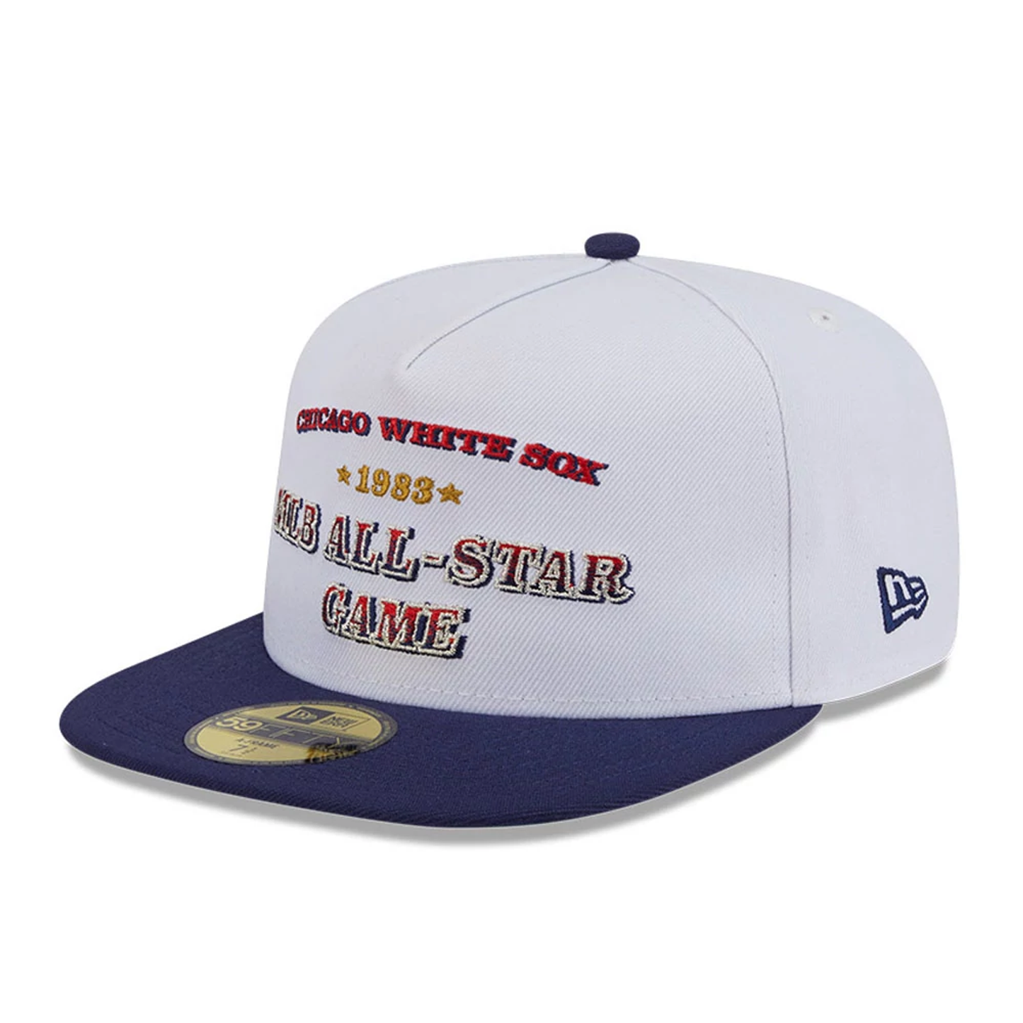 This is a Chicago White Sox Summer Derby White 59FIFTY A-Frame Fitted Cap 4
