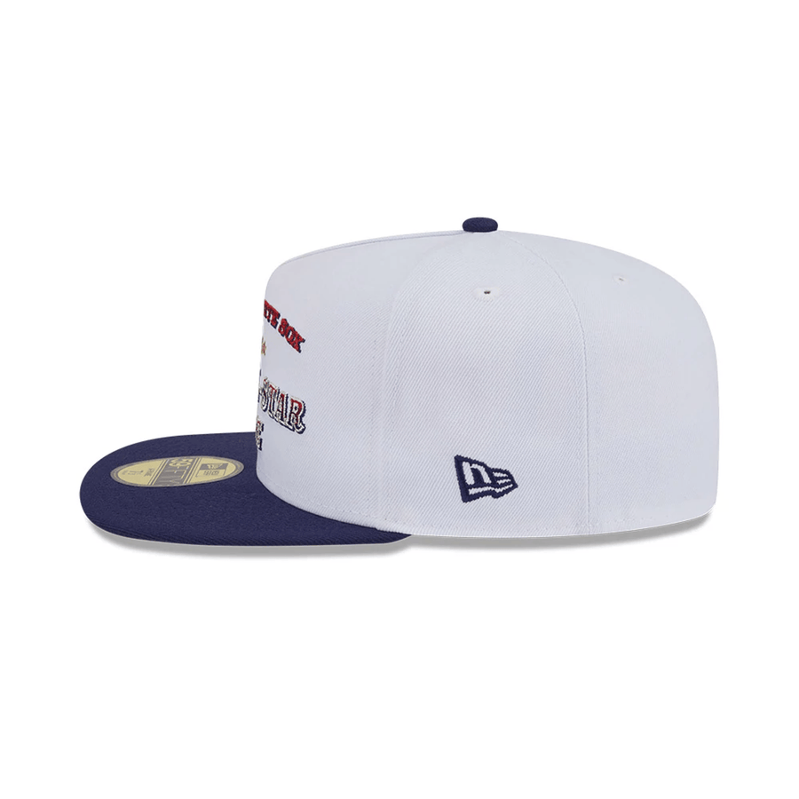 This is a Chicago White Sox Summer Derby White 59FIFTY A-Frame Fitted Cap 6