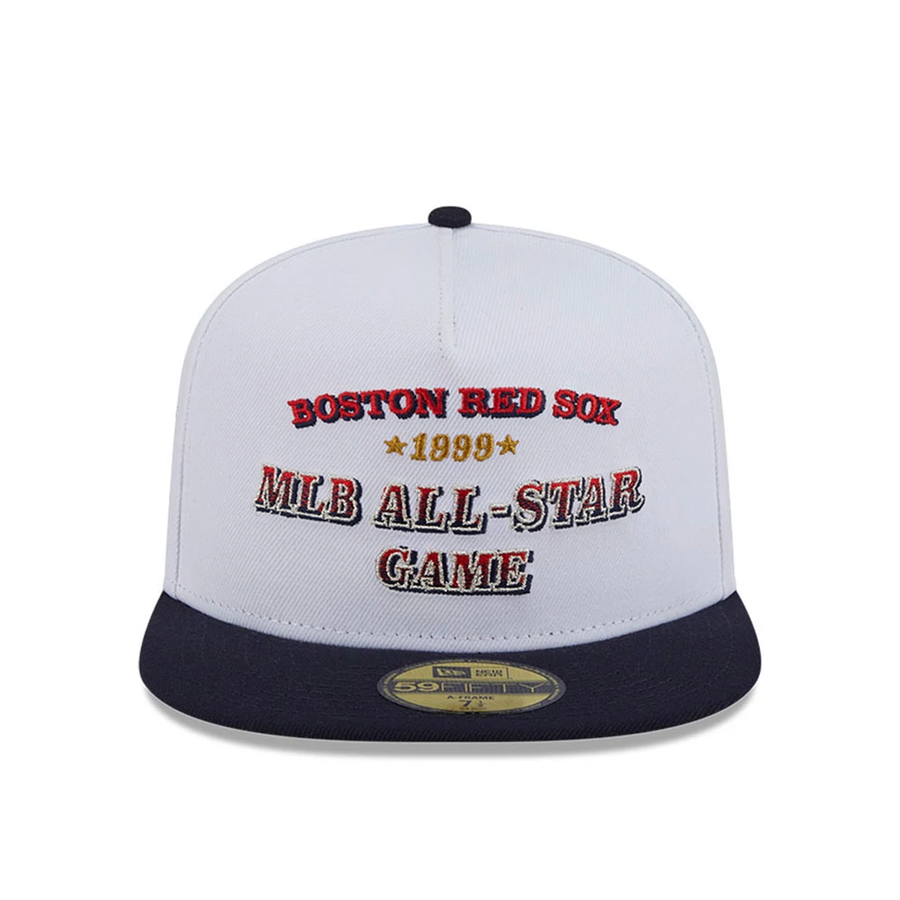 This is a Boston Red Sox Summer Derby White 59FIFTY A-Frame Fitted Cap 3