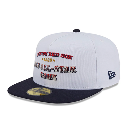 This is a Boston Red Sox Summer Derby White 59FIFTY A-Frame Fitted Cap 4