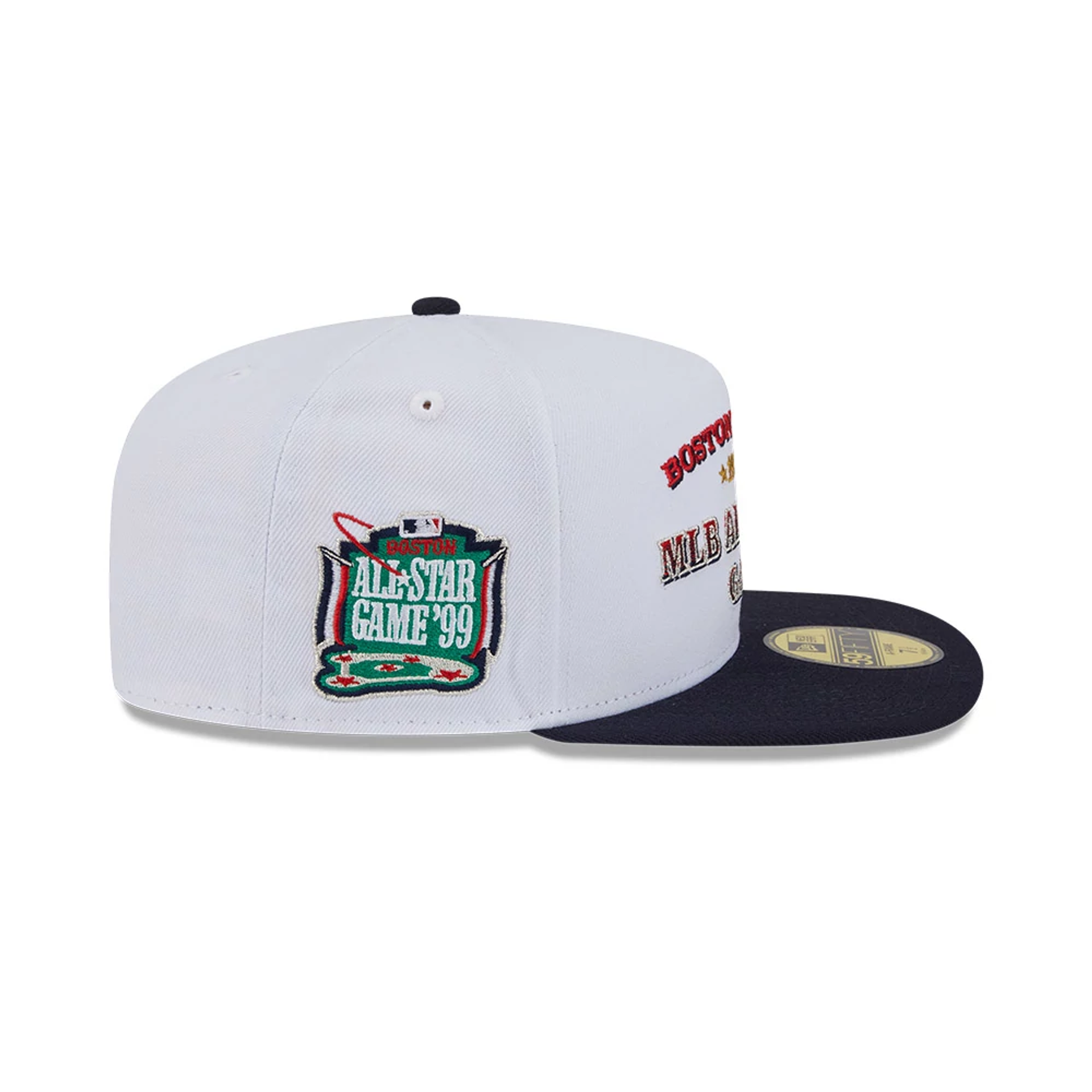 This is a Boston Red Sox Summer Derby White 59FIFTY A-Frame Fitted Cap 5