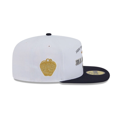 This is a New York Yankees Summer Derby White 59FIFTY A-Frame Fitted Cap 5