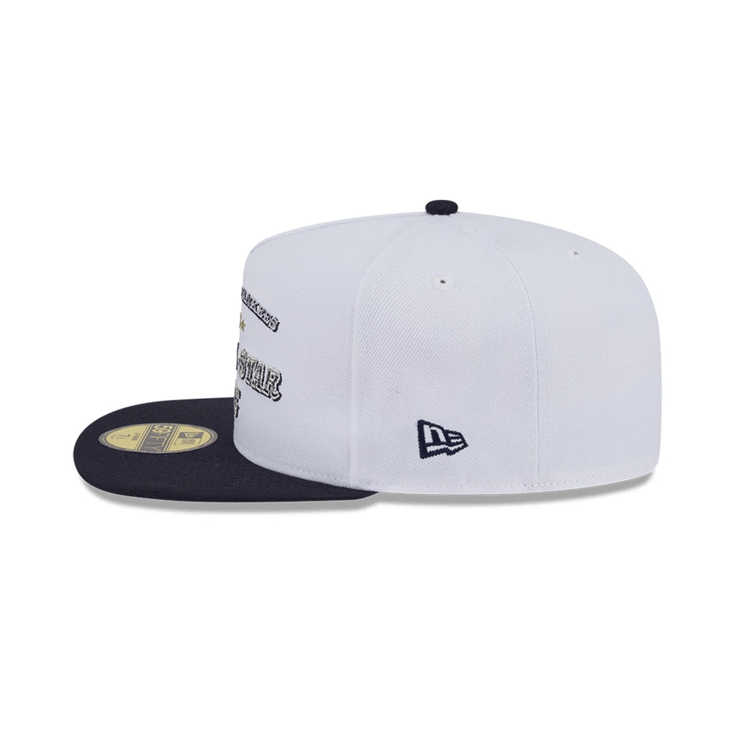 This is a New York Yankees Summer Derby White 59FIFTY A-Frame Fitted Cap 6