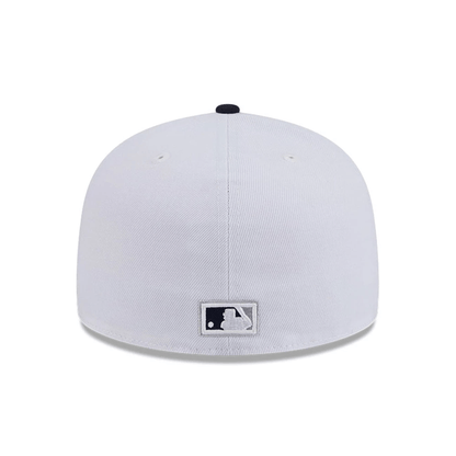 This is a New York Yankees Summer Derby White 59FIFTY A-Frame Fitted Cap 7