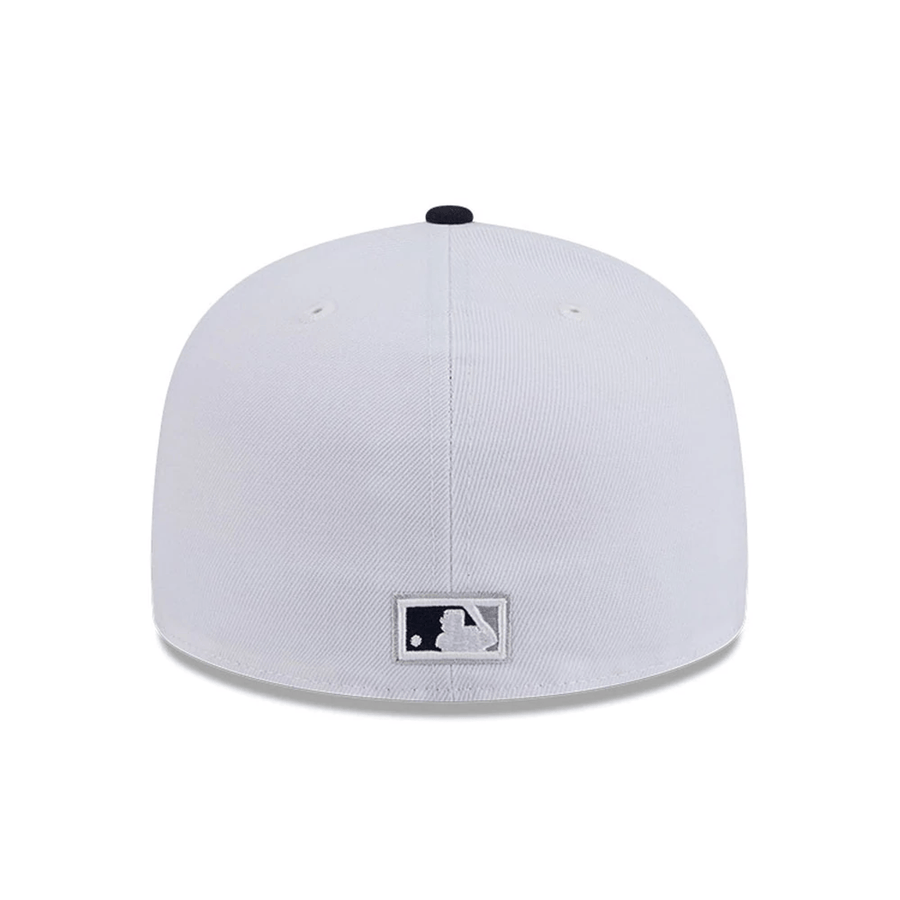 This is a New York Yankees Summer Derby White 59FIFTY A-Frame Fitted Cap 7