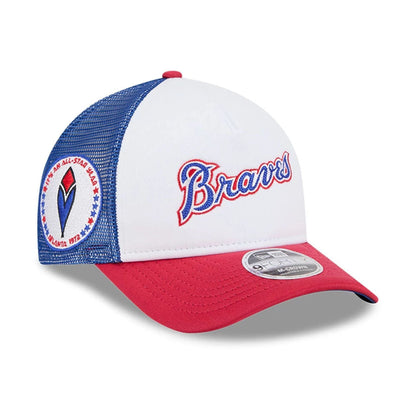 This is a Atlanta Braves Summer Derby White 9FORTY M-Crown A-Frame Adjustable Cap 1