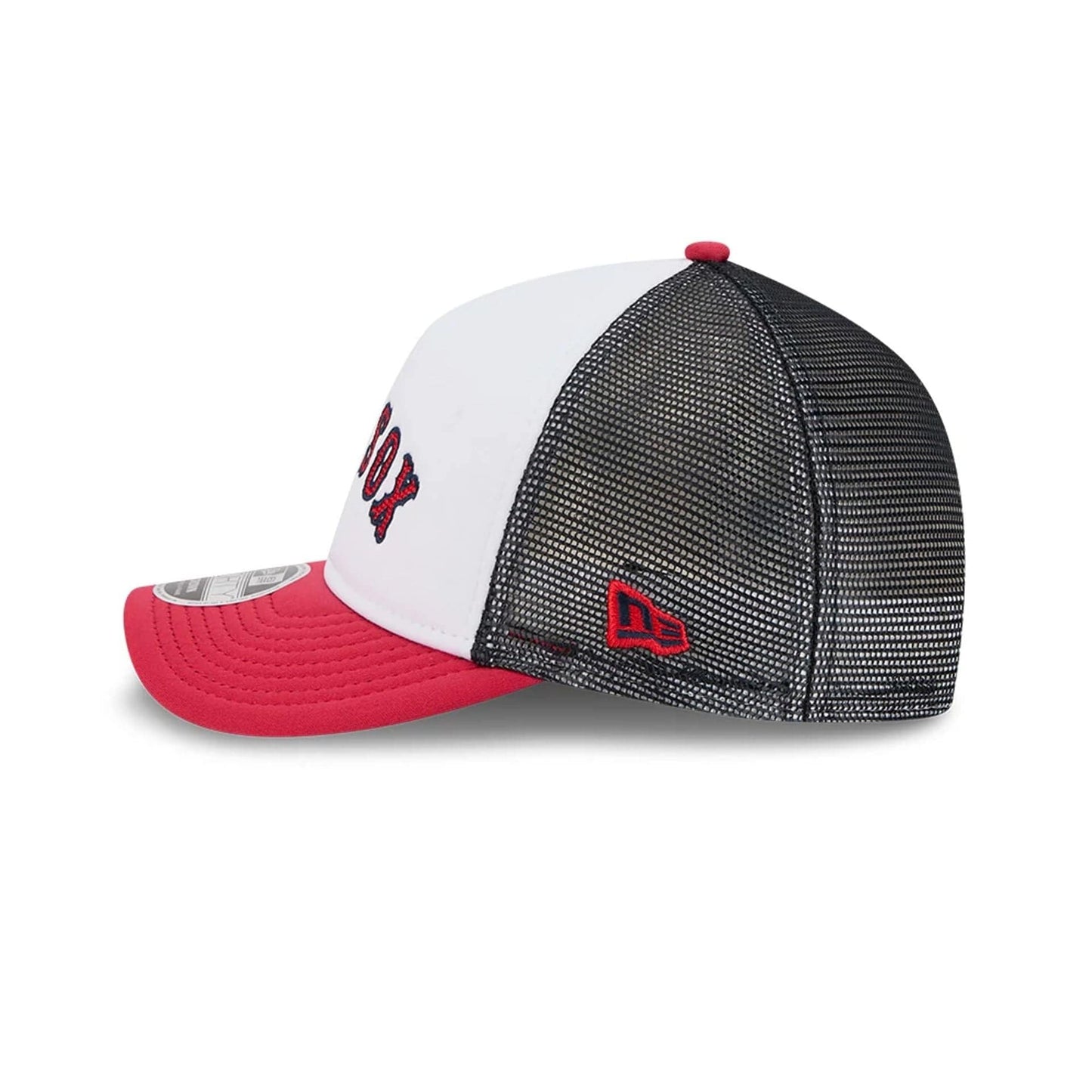 This is a Boston Red Sox Summer Derby White 9FORTY M-Crown A-Frame Adjustable Cap 6