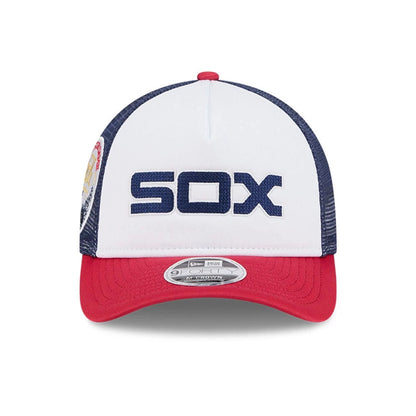 This is a Chicago White Sox Summer Derby White 9FORTY M-Crown A-Frame Adjustable Cap 3