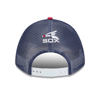This is a Chicago White Sox Summer Derby White 9FORTY M-Crown A-Frame Adjustable Cap 7